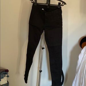 Mother Jeans. Black with zipper at ankle. Size 26.